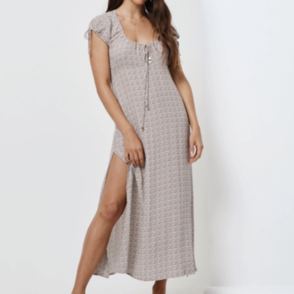 Indie Leopard Scoop Neck Maxi